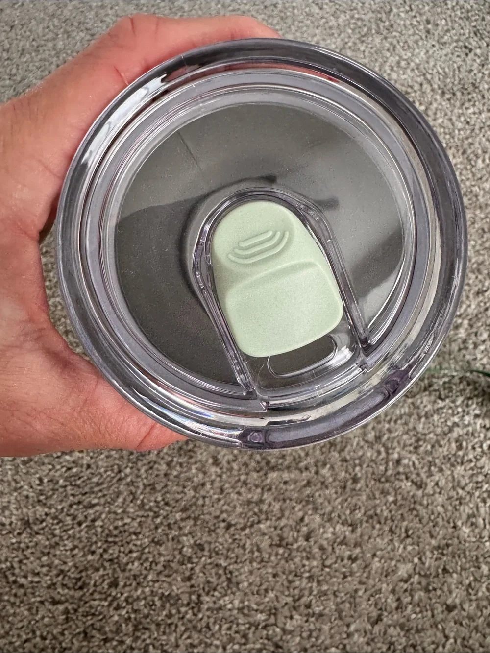 Target Olive Green Gingham Travel Tumbler with Stainless Accent